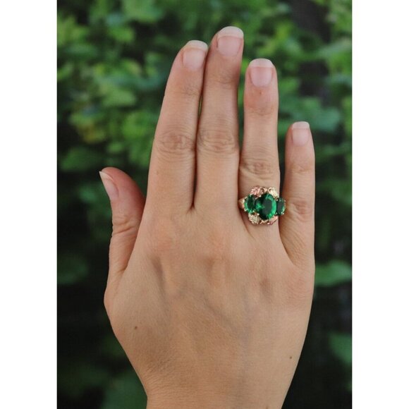 10k Yellow Gold Black Hills Gold Helenite Ring Size 7 1/4 Mt. Saint Helens - Picture 2 of 7